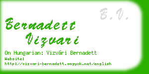 bernadett vizvari business card